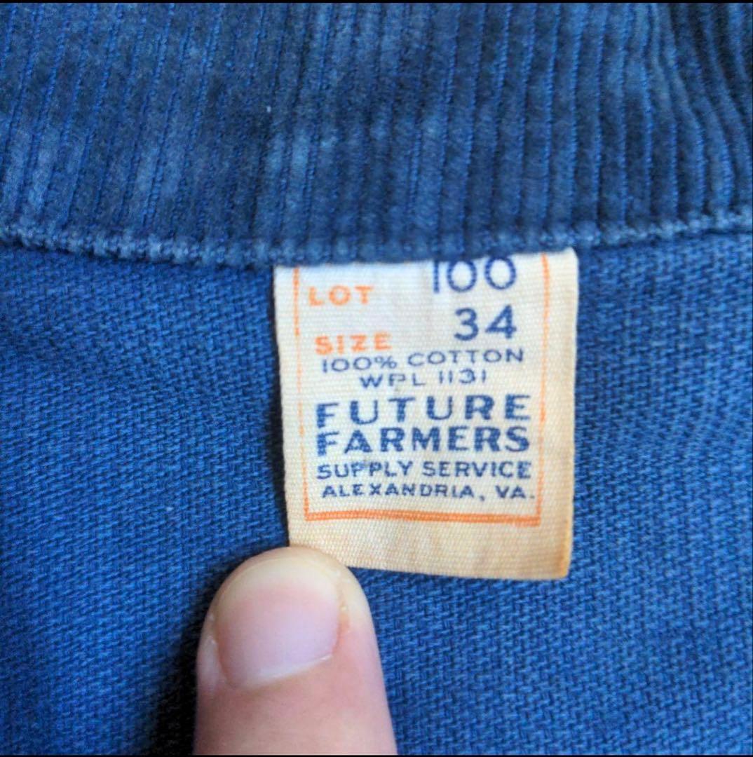 60s　FFAジャケット　ファーマーズジャケット　バッジ付き　茄子紺　アメカジ