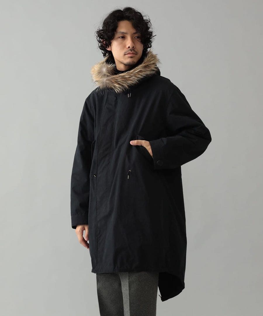 AUBERGE BEAMS モッズコート　ブラック　38 オーベルジュ　未使用