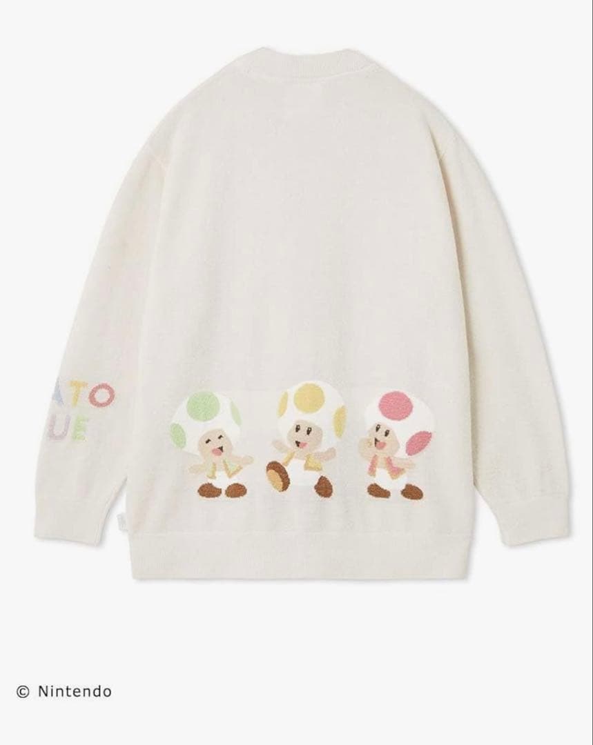 gelatopique/UNISEX キノピオジャガードカーディガン