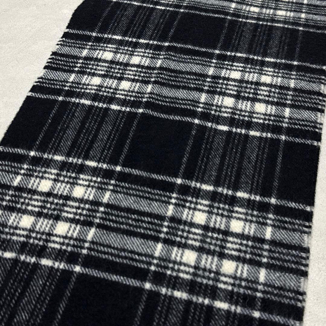美品 ジョンストンズ カシミヤマフラー ストール モノトーンタータン