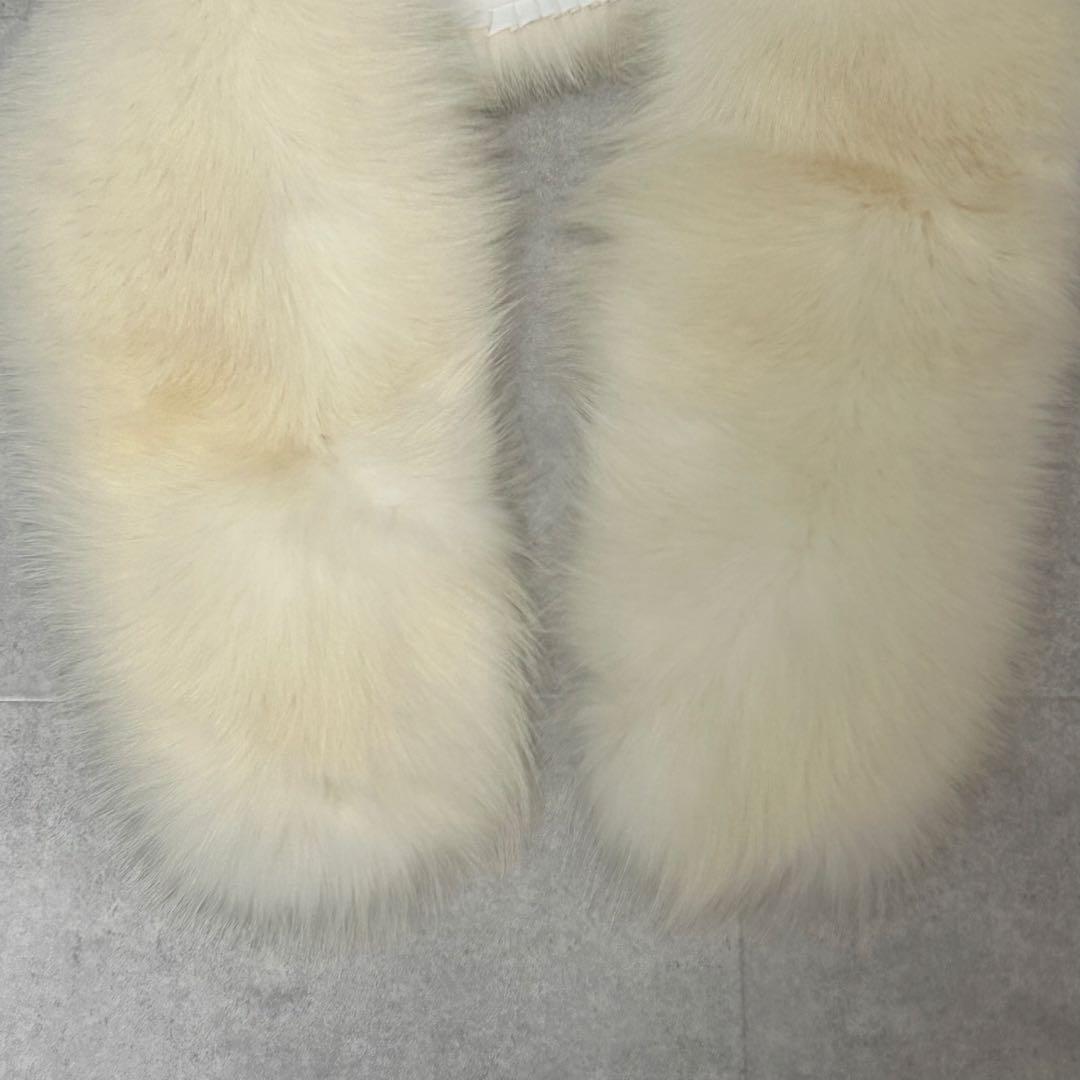 美品✨ SAGA FURSフォックス リアルファー 毛皮 ショール 成人式 白