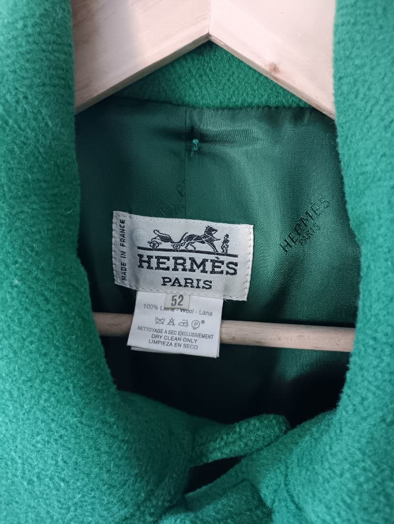 HERMES エルメス ダッフルコート グリーン