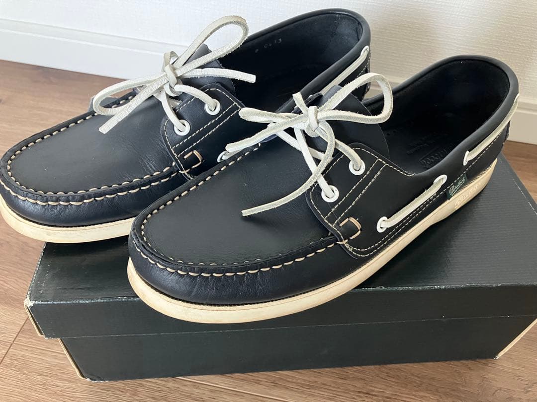Paraboot BARTH パラブーツ　ネイビー　レザー デッキシューズ