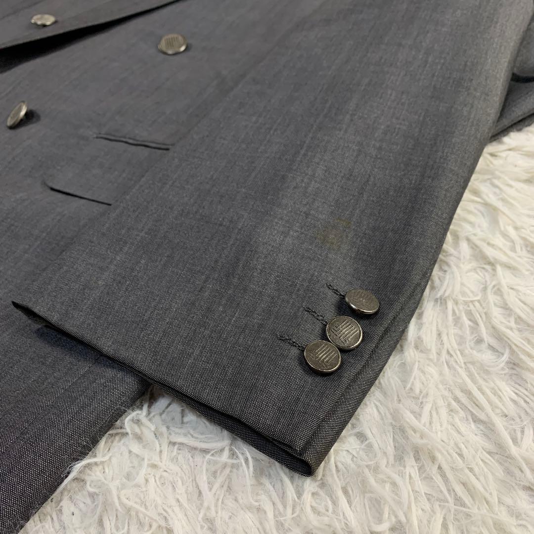 【美品】LANVIN ダブルスーツセットアップ メタルボタン ビンテージ XL