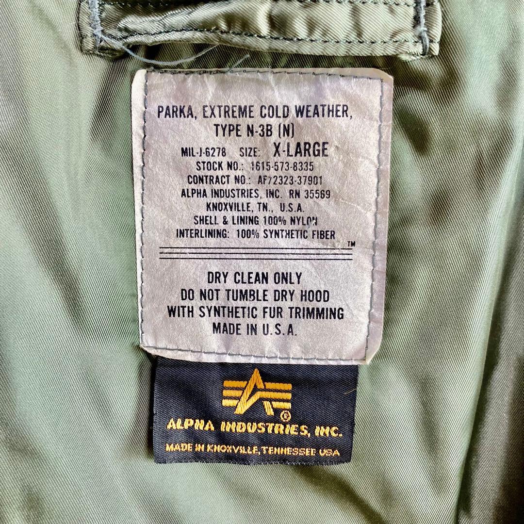 USA製 90s 希少 ALPHA INDUSTRIES アルファ N-3B