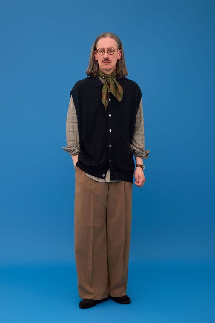 【YASHIKI(ヤシキ)】25SS Kinkai collar Vest