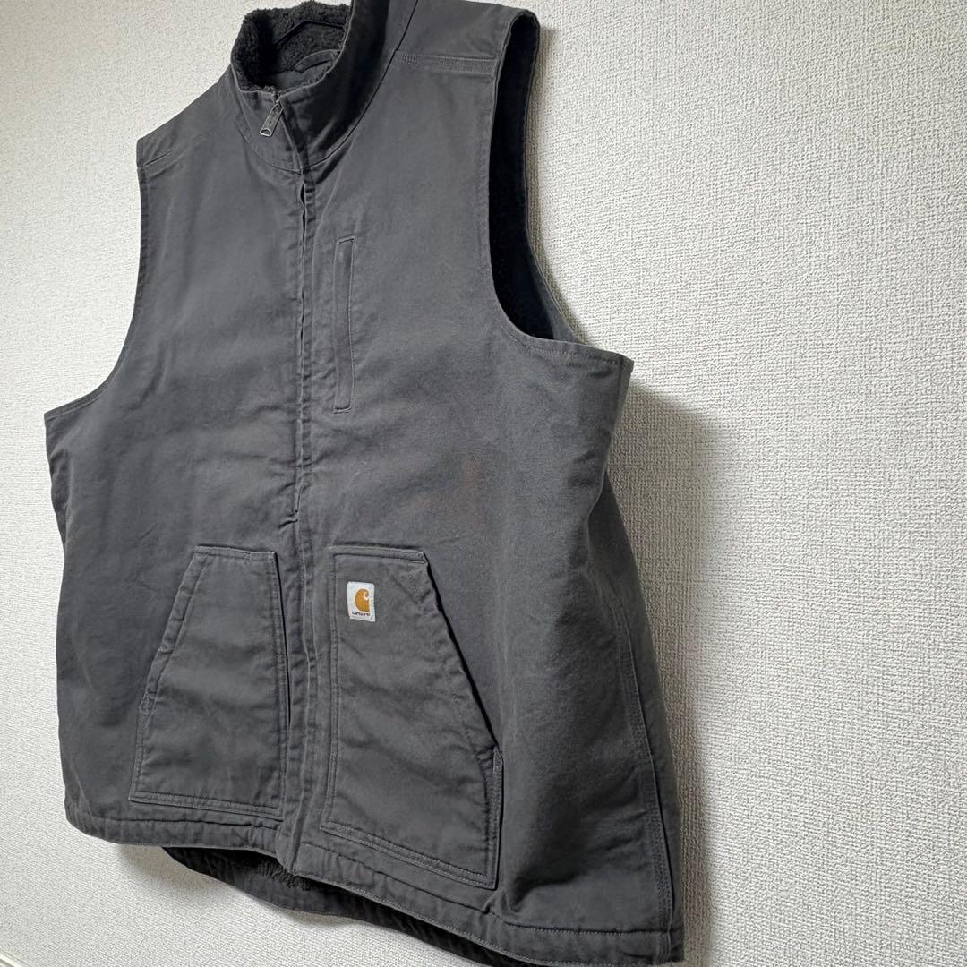 ★CARHATT ダックベスト 104277 希少サイズ 2XL グレー 色濃★