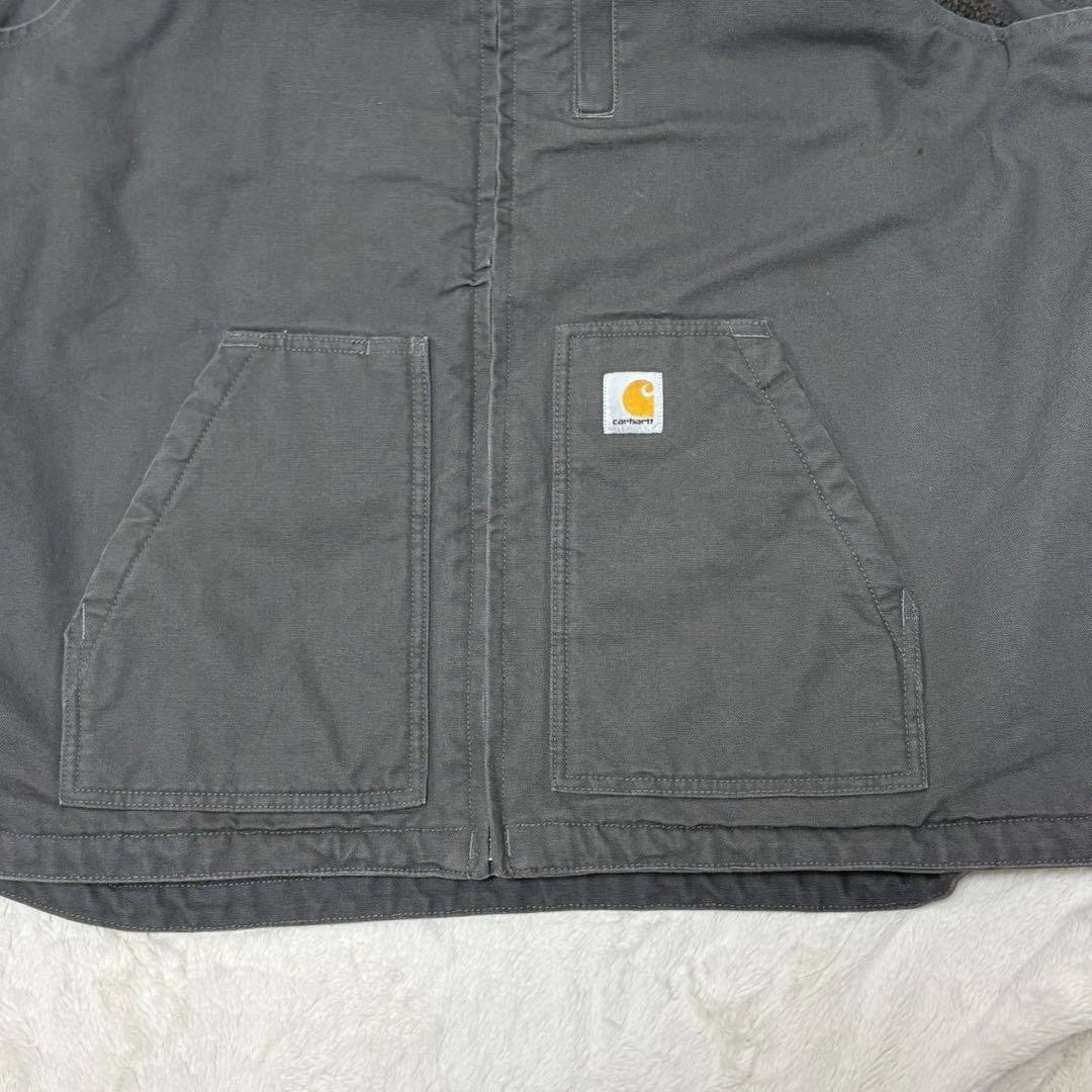 ★CARHATT ダックベスト 104277 希少サイズ 2XL グレー 色濃★