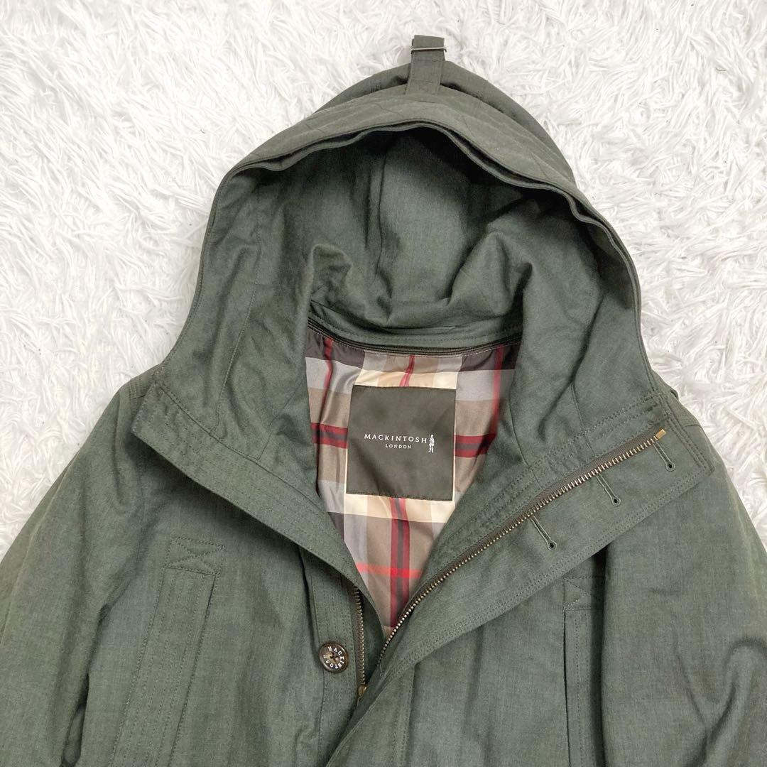 SH 美品✨マッキントッシュ ダウンライナー付きモッズコート チェック柄