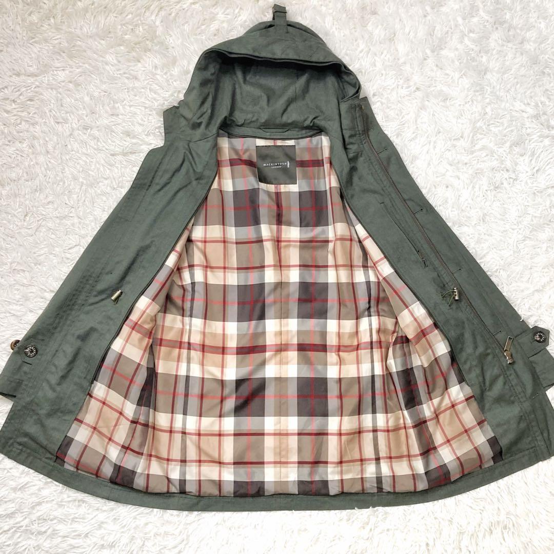 SH 美品✨マッキントッシュ ダウンライナー付きモッズコート チェック柄
