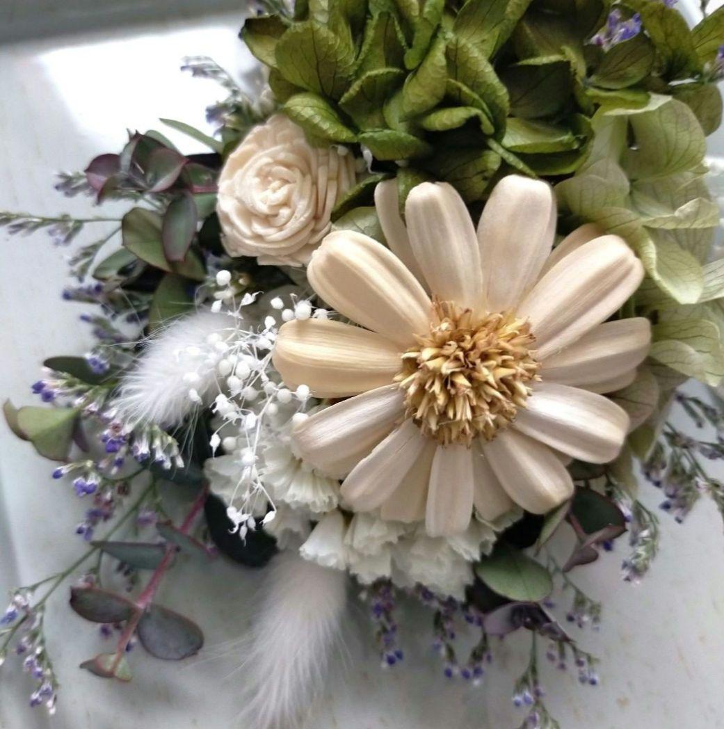 ♡ももページ♡紫陽花ウェディングブーケgreen&white♡