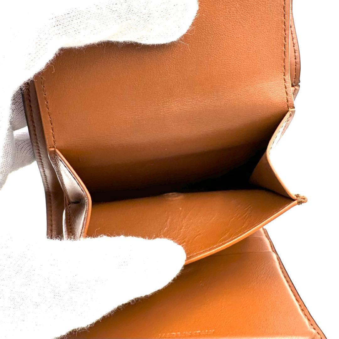 《美品》現行/純正箱付 CELINE トリオンフ レザー スモールウォレット