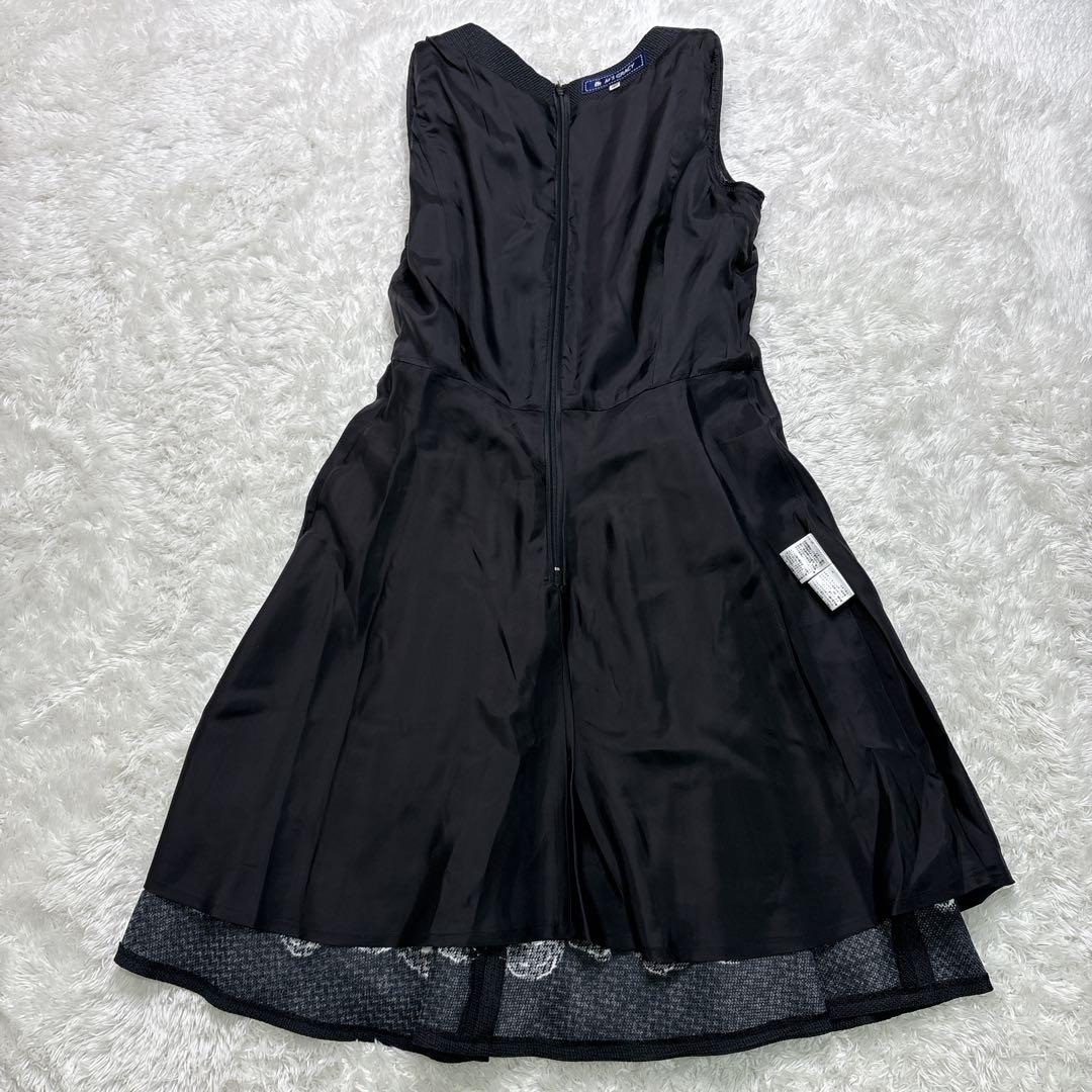 M'S GRACY ワンピース 40 黒 切替 フレア 半袖 上品 フォーマル