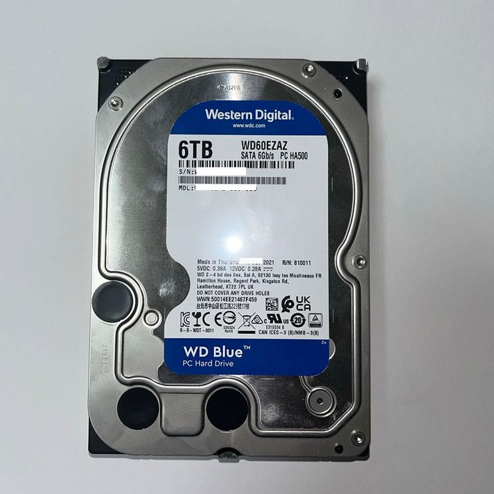 WD Blue 6TB HDD WD60EZAZ 5回起動541時間利用