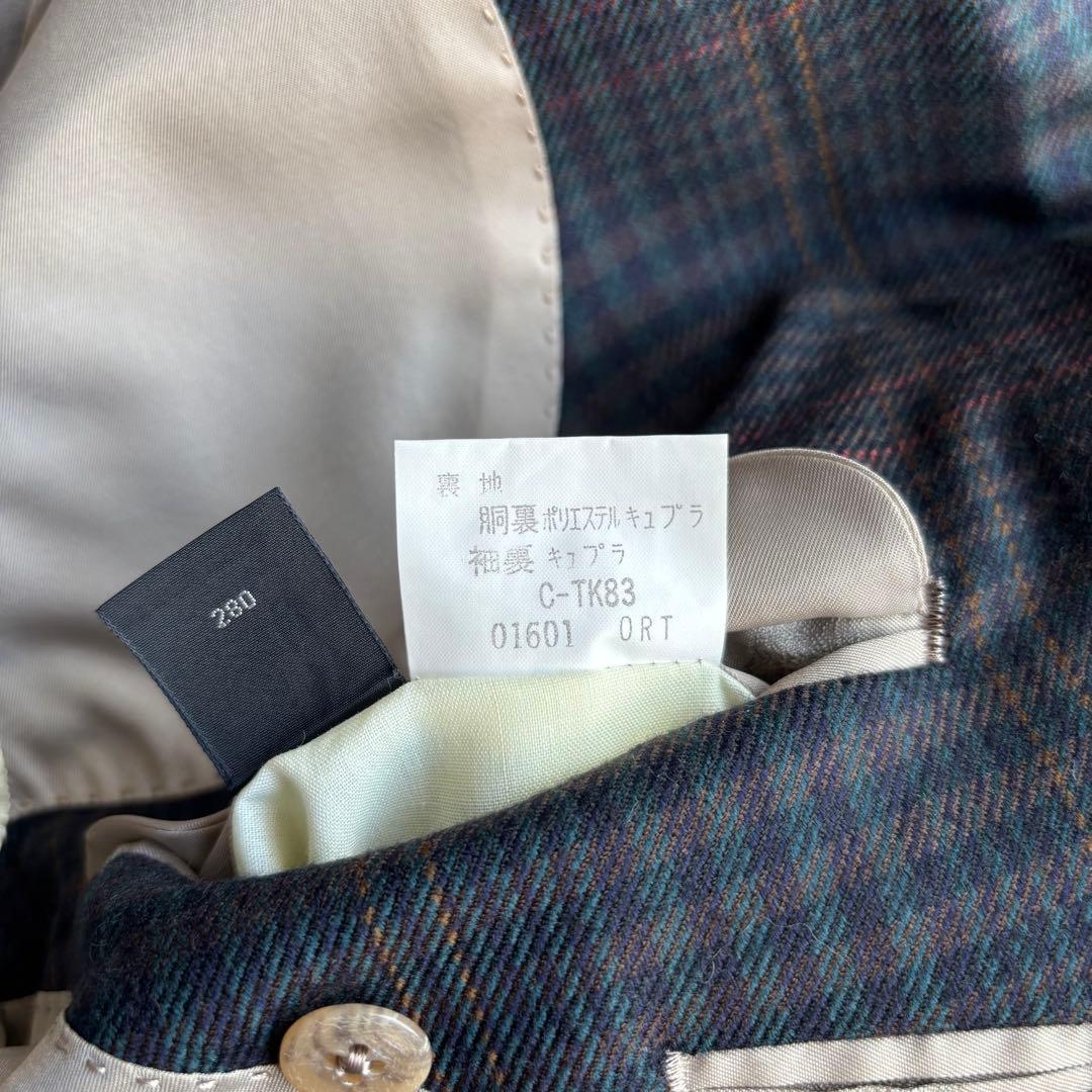 ✨️美品✨️ Burberrys ダブルジャケット ネイビー チェック 金ボタン