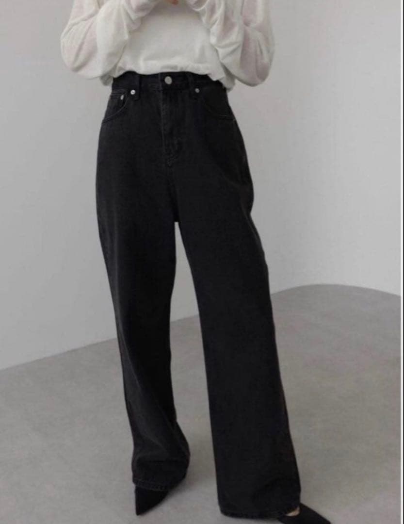 みらい様　Na.e wide loose jeans チャコール　Sサイズ通常丈