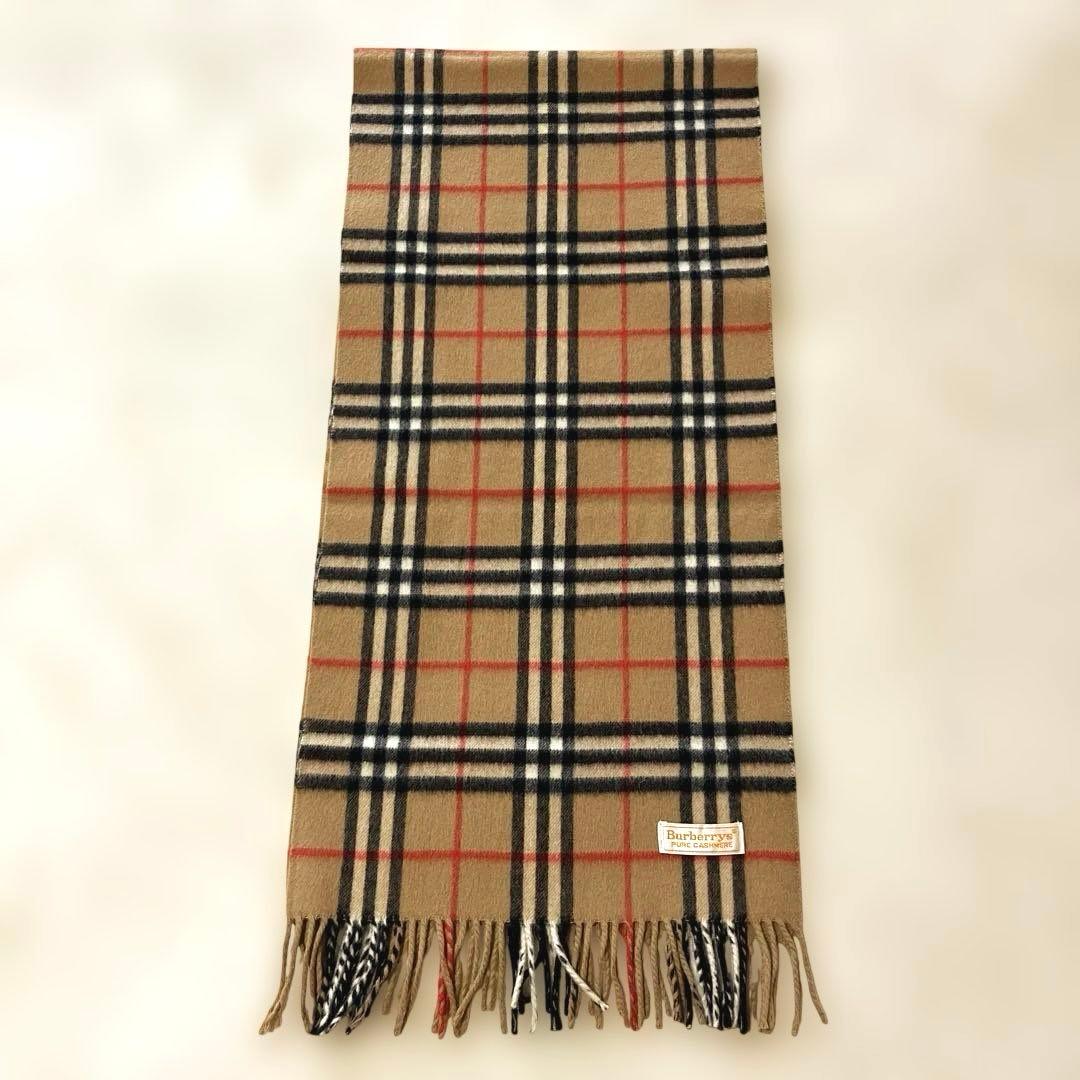 極美品✨バーバリー　カシミヤ100 ノバチェック　マフラー