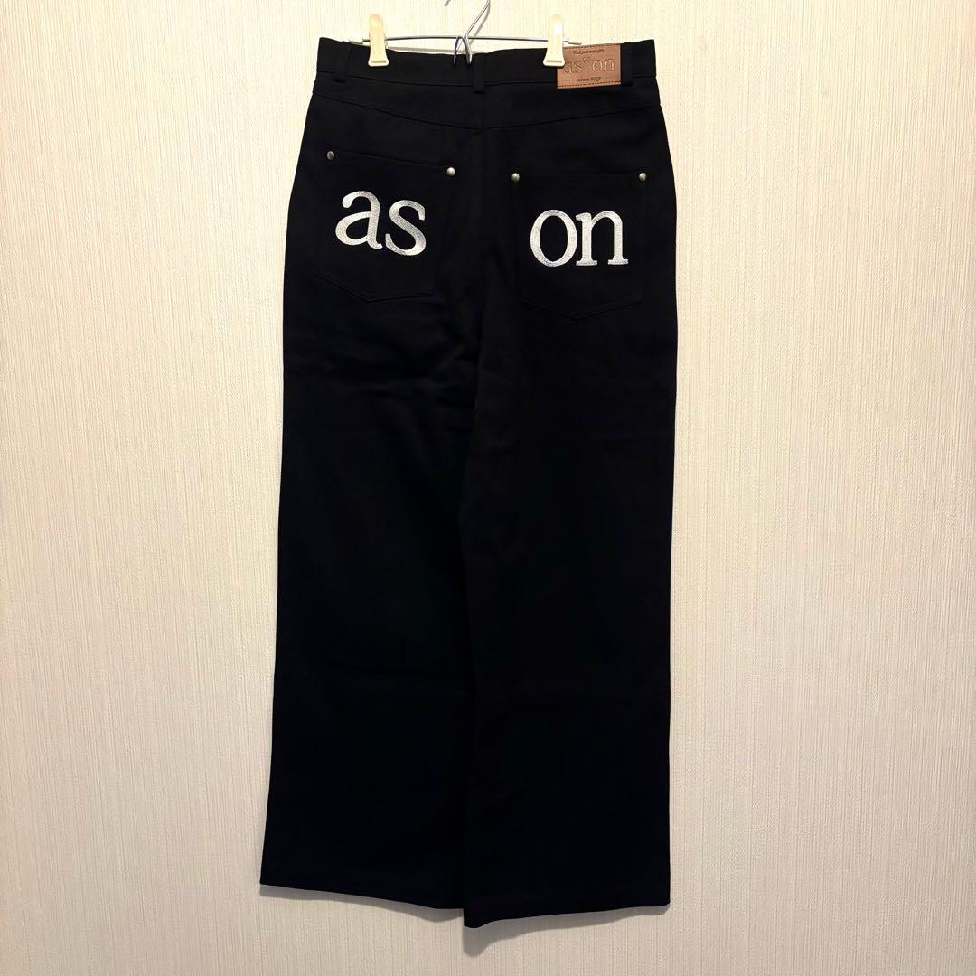 【新品】 as''on デニムパンツ S ASON 韓国 ブラック デニム