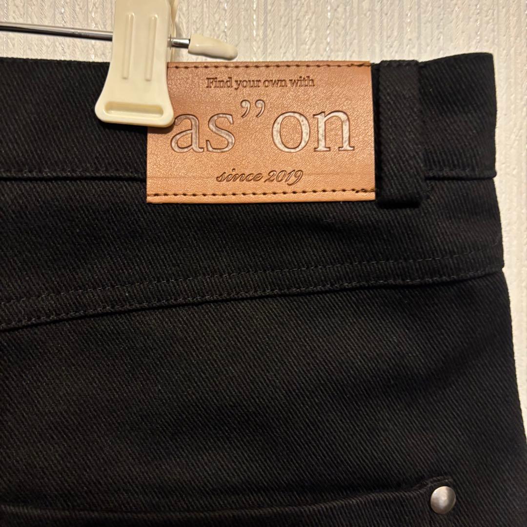 【新品】 as''on デニムパンツ S ASON 韓国 ブラック デニム