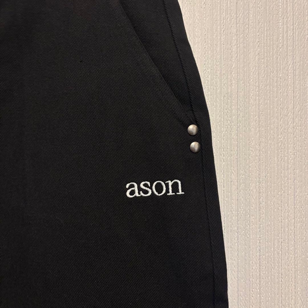 【新品】 as''on デニムパンツ S ASON 韓国 ブラック デニム