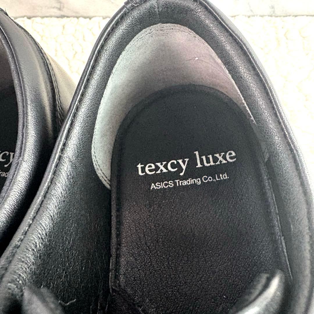 未使用級　アシックス texcy luxe Uチップ モカシン27cm ブラック