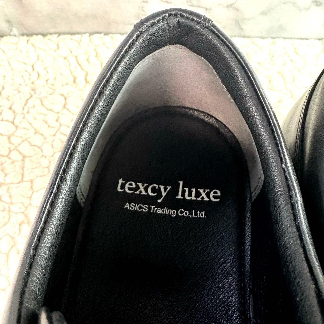 未使用級　アシックス texcy luxe Uチップ モカシン27cm ブラック