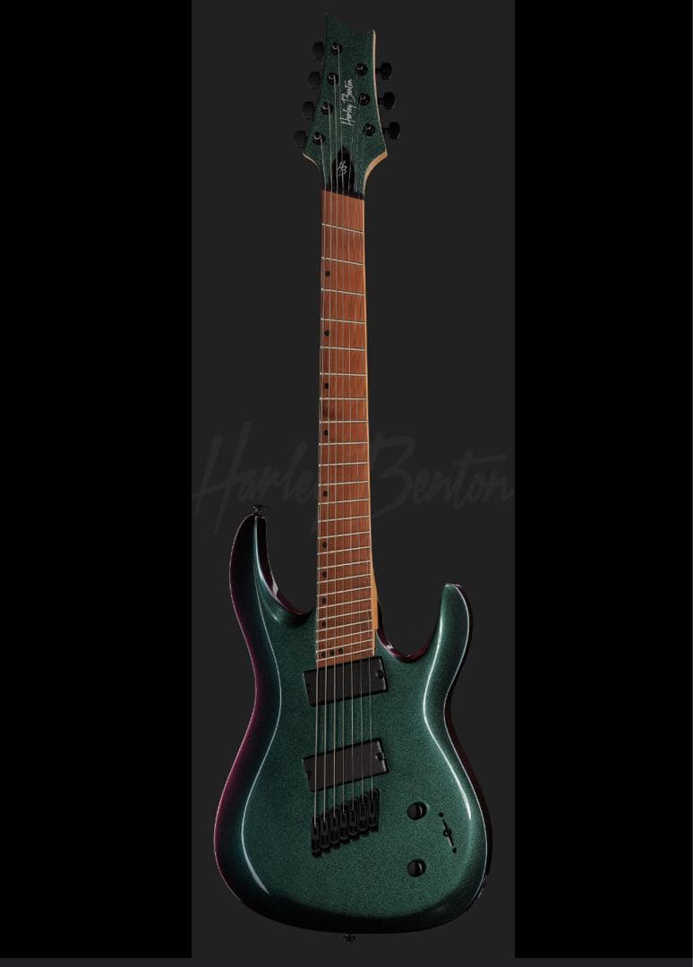【激レア美品】Harley Benton 8弦ギター グラデーショングリーン