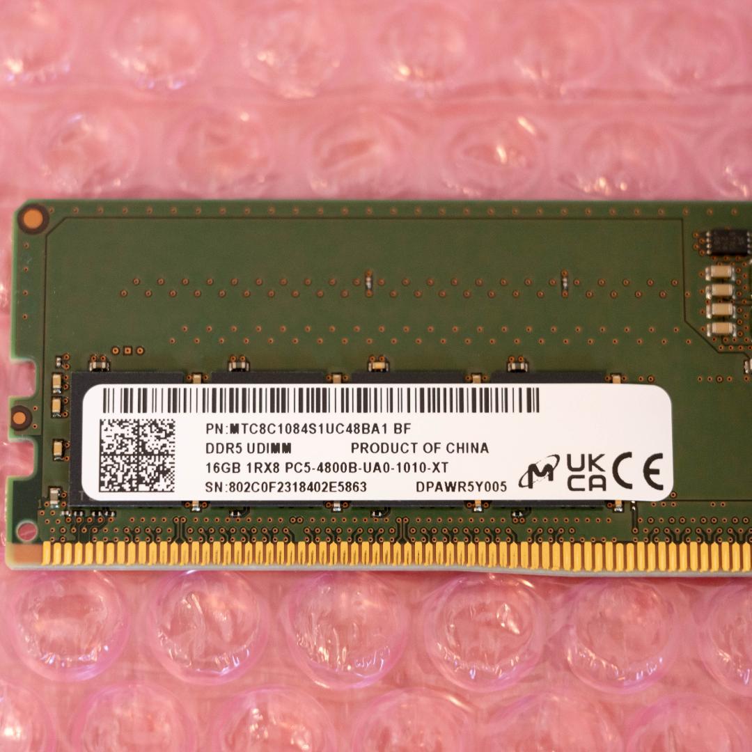SanMax Micronチップ DDR5 32GB (16GBx2) メモリ