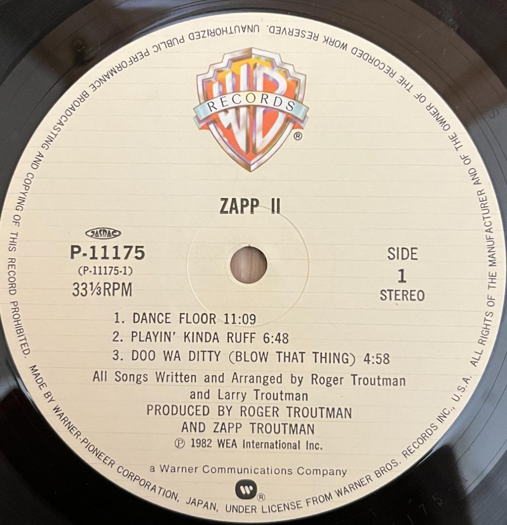 ZAPP II LP レコード