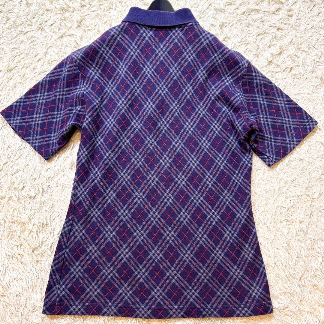 超希少✨️BURBERRY ノバチェック ホースロゴ 金ボタン ポロシャツ M