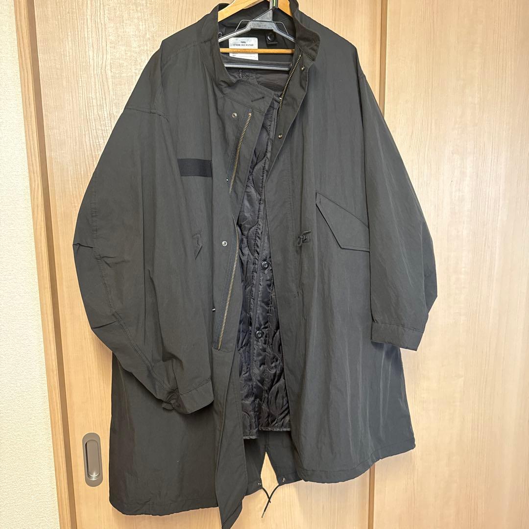 黒 モッズコート フロントポケット付き FREAK'S STORE