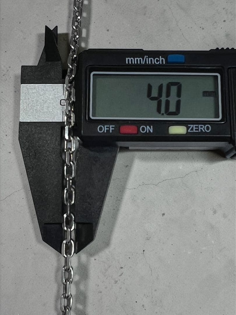 ぴーこ　925 カットあずきチェーン ネックレス 幅4mm 全長50cm