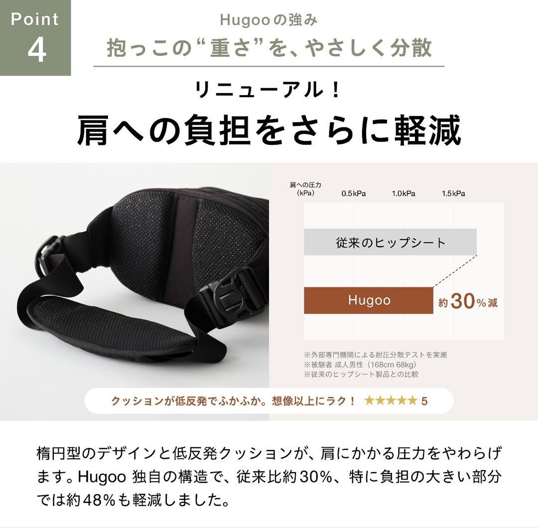 Hugoo　ハグー　ヒップシート　セカンド抱っこ紐　大容量　ショルダーバッグ