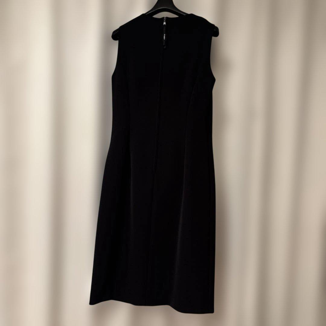 新品　Foxey NEWYORK フォクシー　ノースリーブワンピース　黒