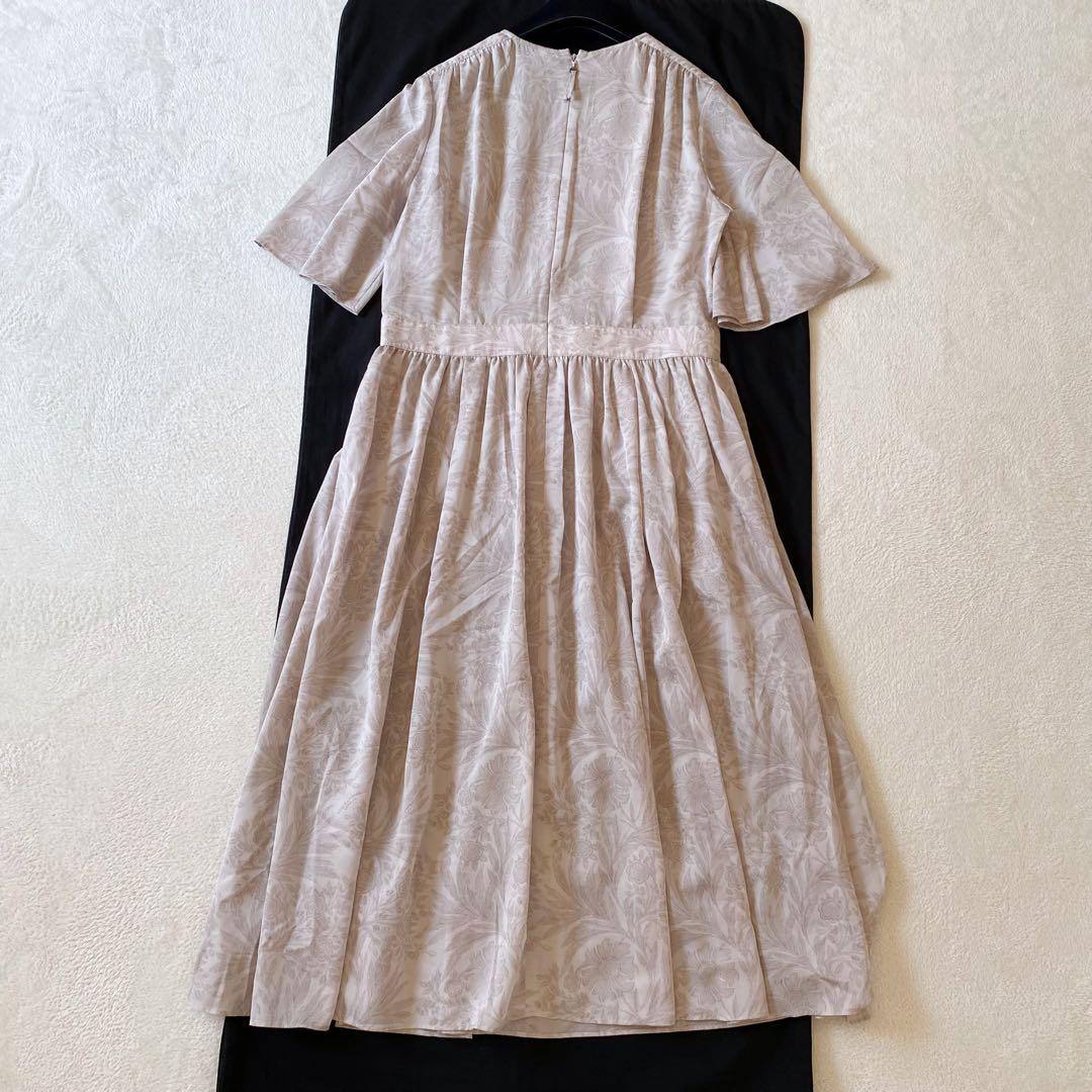 美品✨マッキントッシュロンドン　ボタニカル柄プリント　ロングフレアワンピース　L