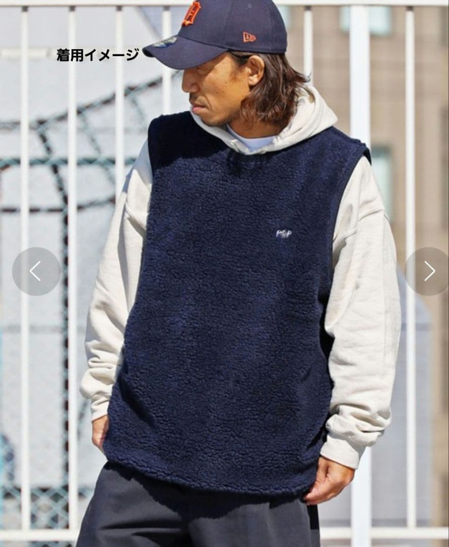 POP TRADING COMPANY フリース ベスト ボア