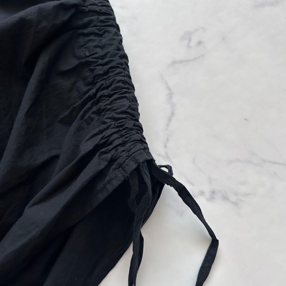 24SS BASERANGE PICTORIAL STRAP SKIRT 黒