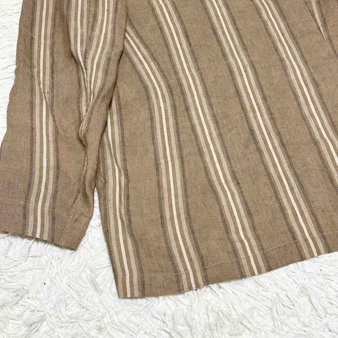 LARDINI ラルディーニ リネン ストライプ シャツ ジャケット 春夏 S