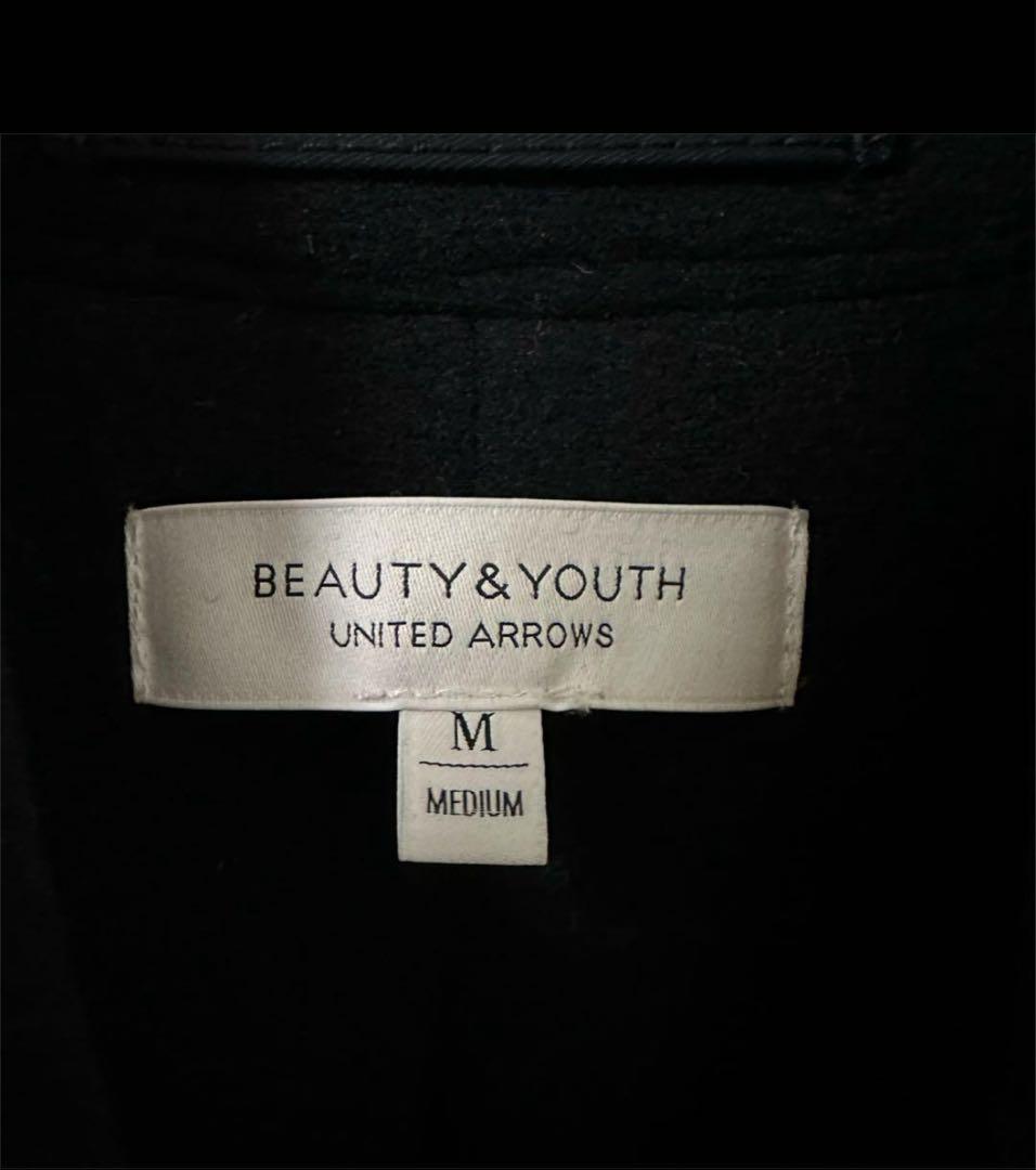 未使用 BEAUTY＆YOUTH ダブルフェイス マッキノーコート M ネイビー