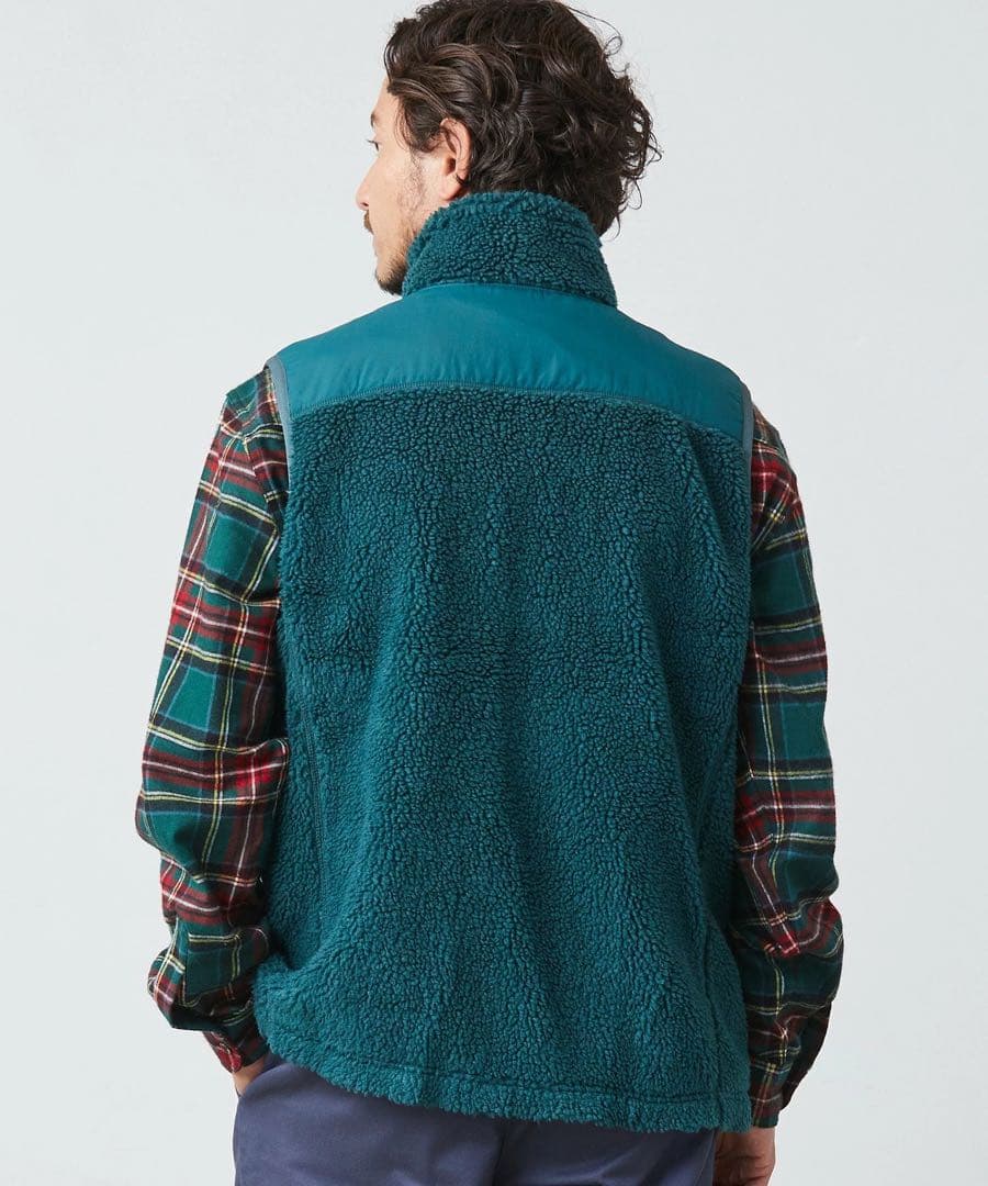 LLBean シェルパフリースベスト 米国レギュラー M グリーン