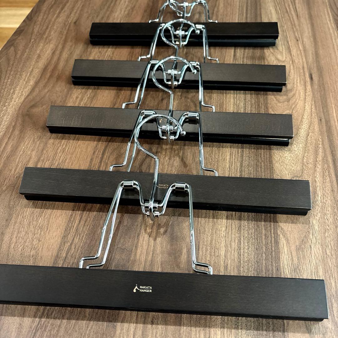木製ズボン吊りハンガー 5本セット NAKATA