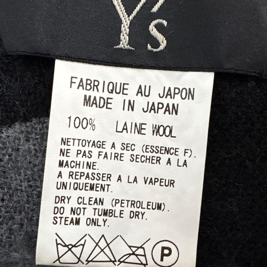 Y's ワイズ　ドット柄マフラー グレー/ブラック　yohji yamamoto