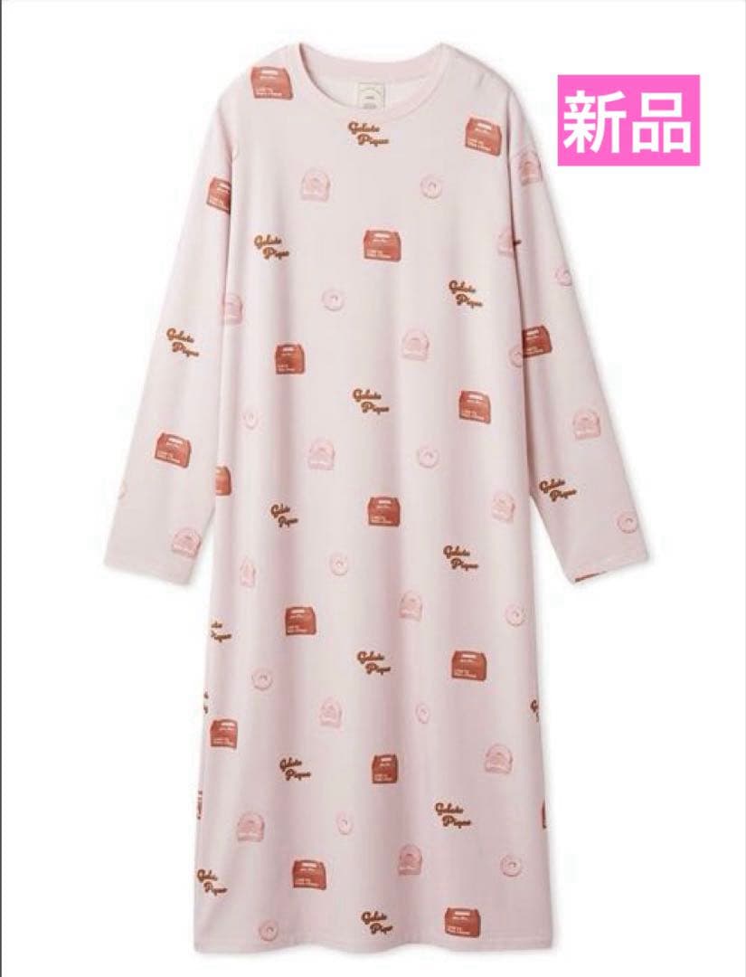 【新品】ジェラートピケ　ドーナツ柄ワンピース　ピンク
