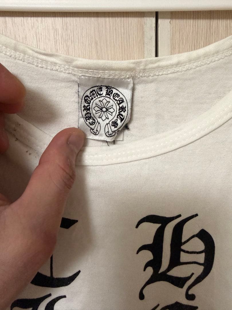 CHROME HEARTS ホワイトタンクトップ　スクリプトロゴ