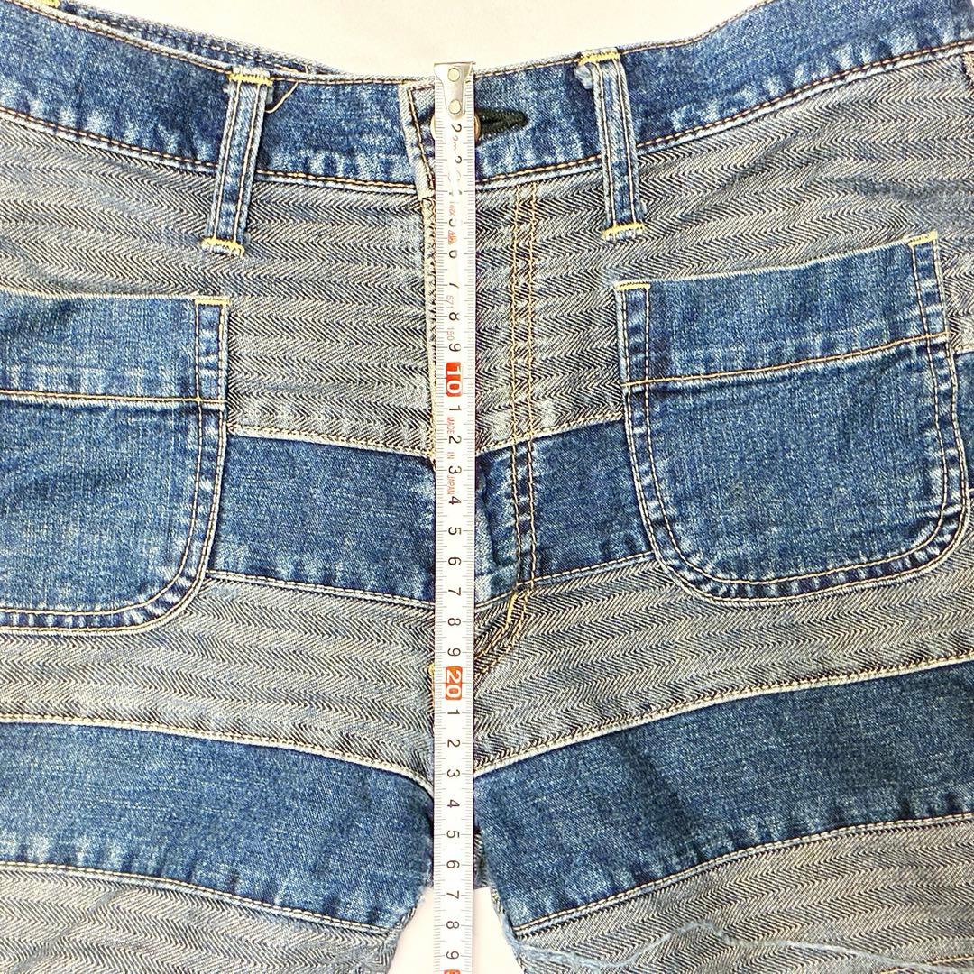 HYSTERIC GLAMOUR ウミヘビ ツギハギ フレア スクラッチ デニム