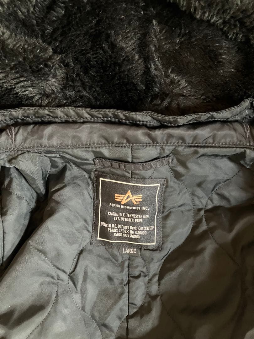 ALPHA INDUSTRIES モッズコート L ブラック