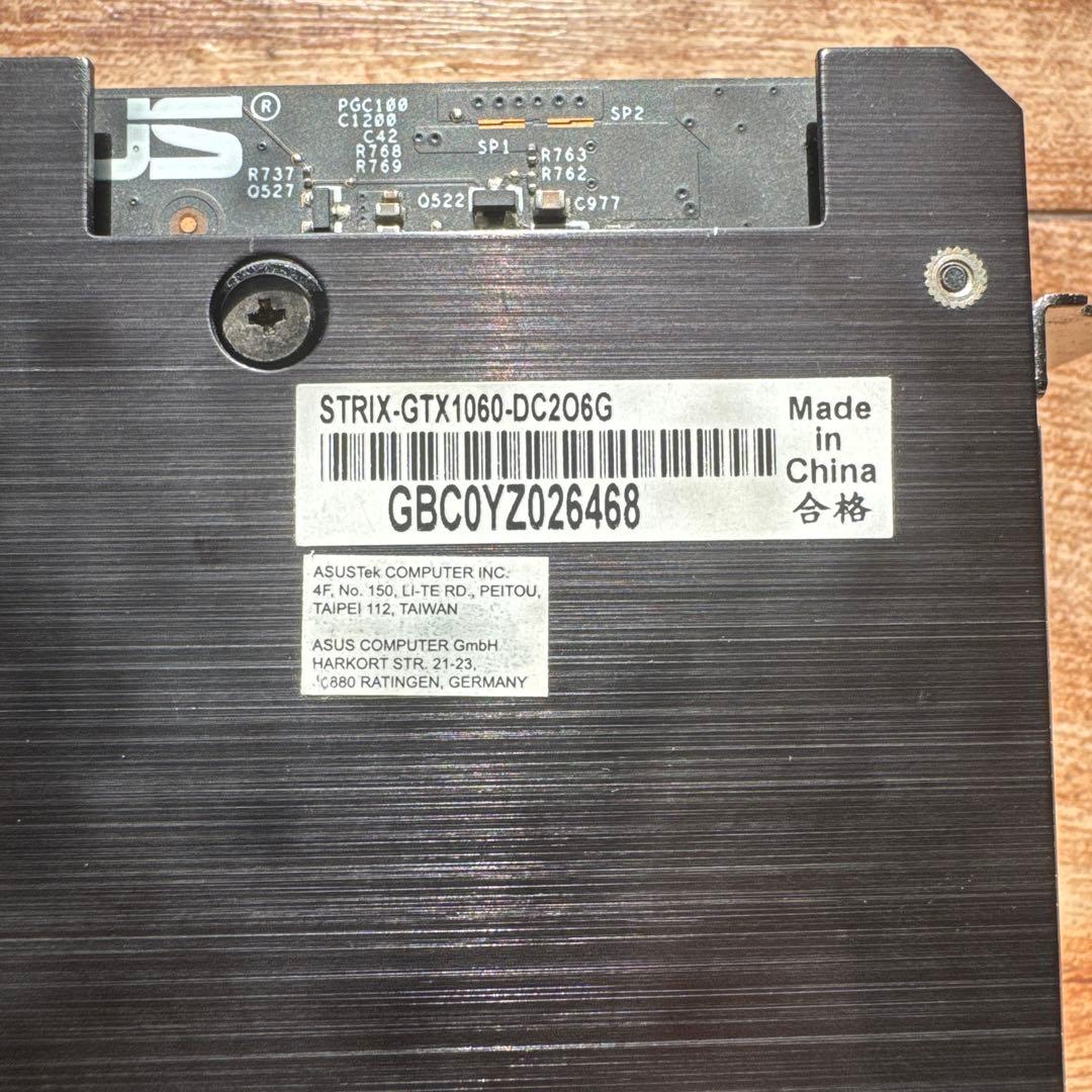 グラフィックボード・グラボ・ビデオカード ASUS STRIX-GTX1060-DC206G 6GB