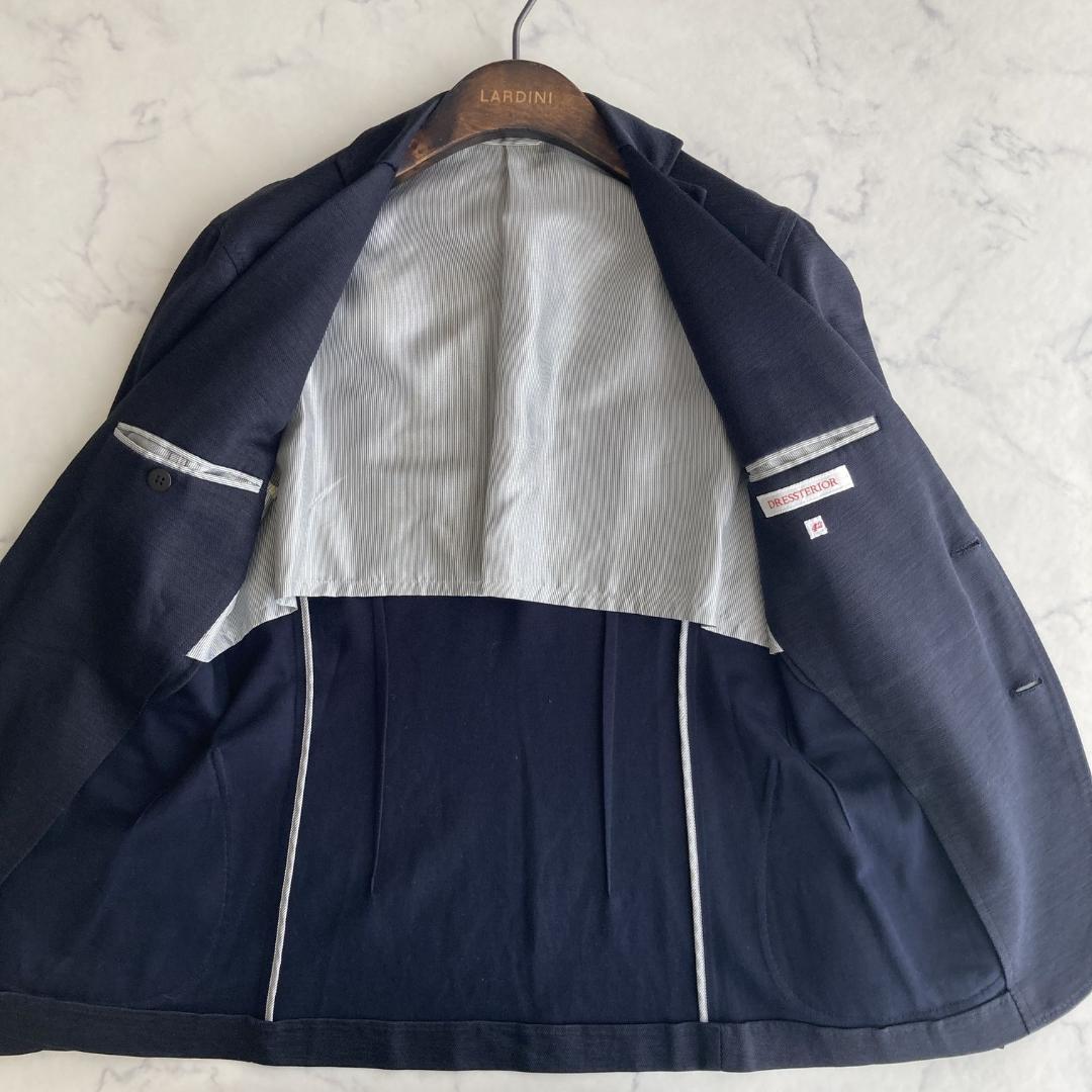 最小４２【美品】ドレステリア ネイビーリネンニットジャケット 春夏
