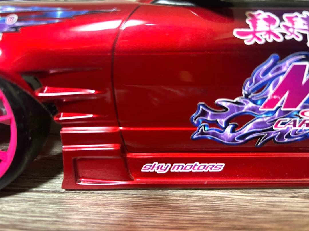 ラジドリ 1/10 パンドラ180SX ボディ中村直樹風 ホイールも付けます。