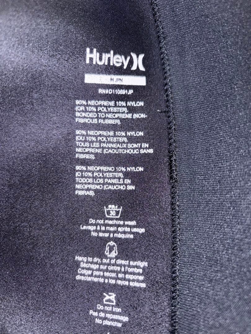 Hurley ロングジョンウェットスーツ ブラック　Mサイズ